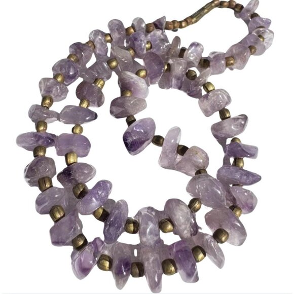 Vintage Amethyst Bead Necklace - Picture 1 of 4